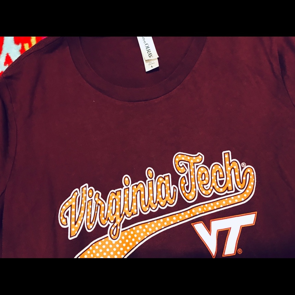 VIRGINIA TECH VT T Shirt Top sz L Juniors